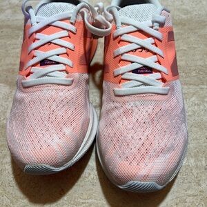 New Balance Fuel Cell 890 Coral and White Women's Athletic Running Shoes
